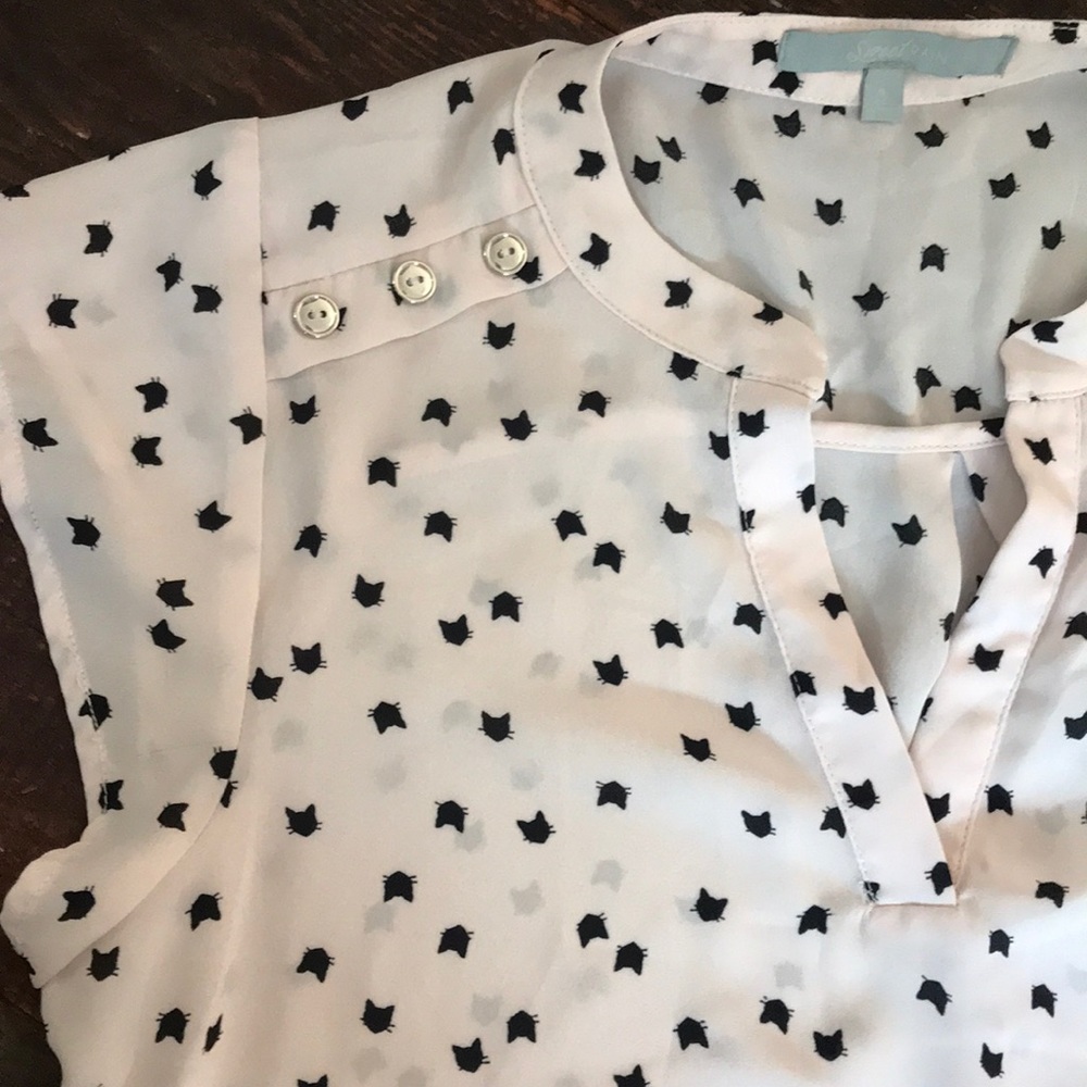 Sweet Rain | Cat Print Top